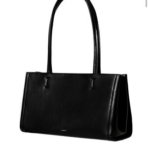 Stand Oil Oblong Bag Black - Commuter tote, laptop bag, hobo bag, stitch, black